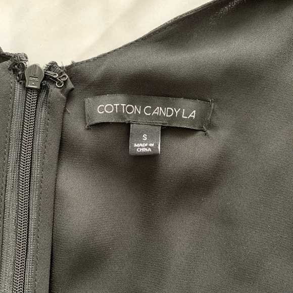 Black Polkadot Mini Dress - Picture 4 of 4